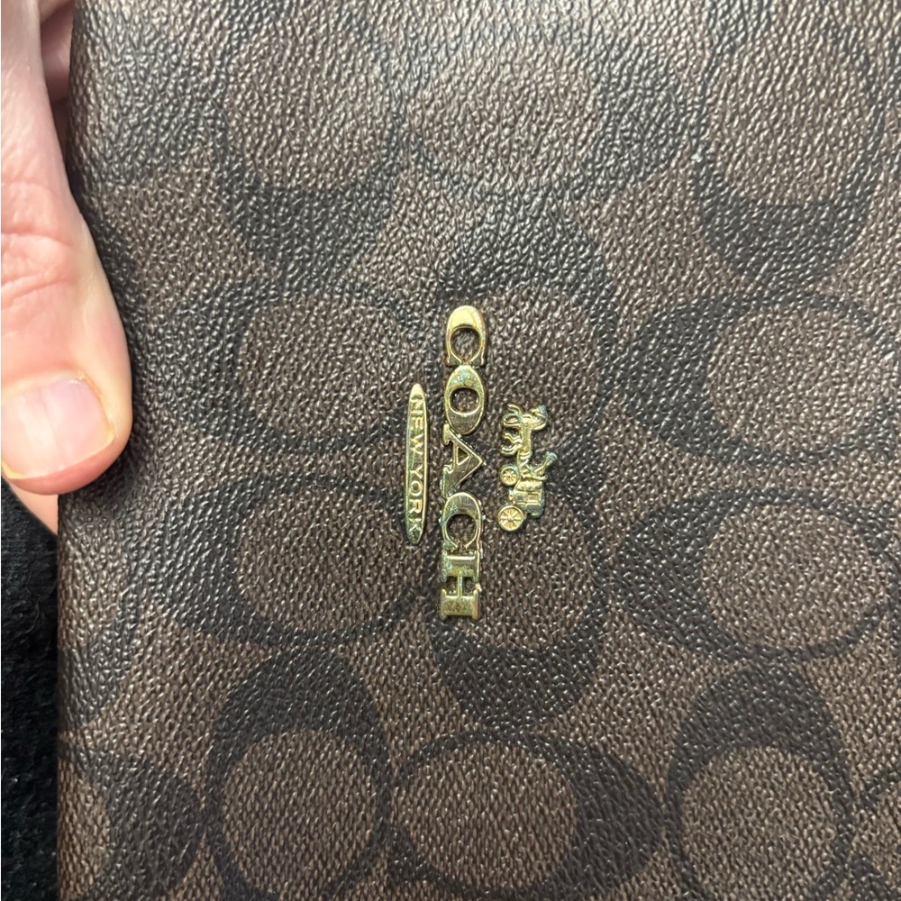 Coach Brown Monogram Shoulder Bag - Picture 2 of 8